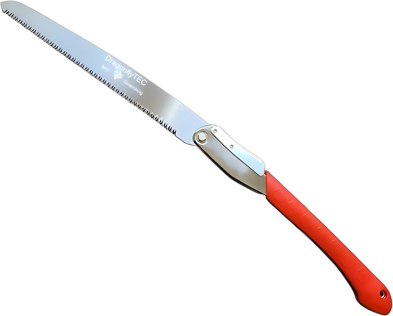 DragonflyTEC Large Folding Saw:Extra-Long 14-Inch Blade Camping Saw for Hiking Camping.Folding Camp Saw with Pulse Harded Blade for Dry Wood/Tree Trimming,Folding Hand Saw is SK5-Steel - Image 1